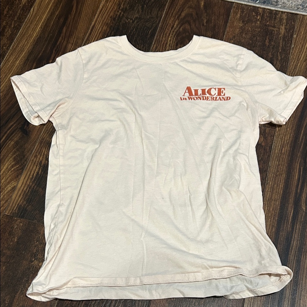 Disney Cream T-Shirt with Orange Text